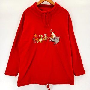 Vintage Mickey Inc. Red Tigger Winnie the Pooh Disney Cartoon Sweat Shirt M 90's